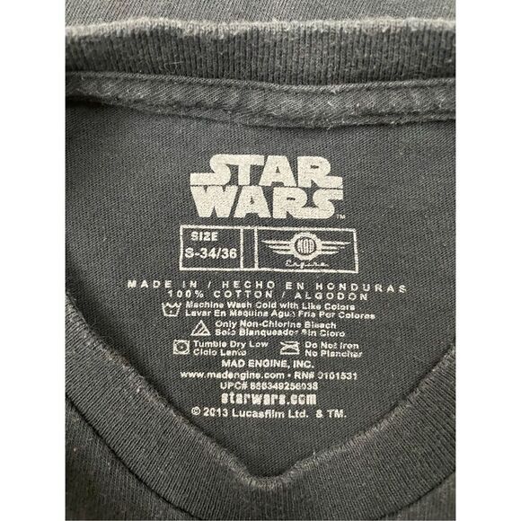 Star Wars Young Men Black Short Sleeve Graphic Dark Vader Costume Tee Size Small - Picture 4 of 6